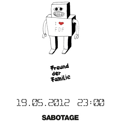 Flyer Etui Session: Freunde Der Familie at Sabotage Dresden on May 19th 2012