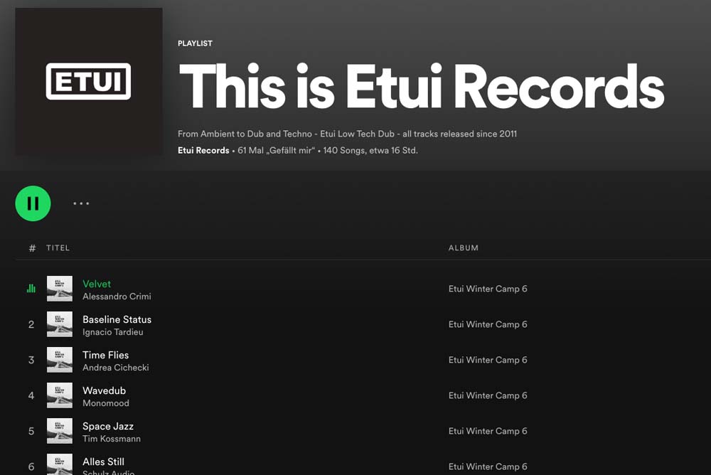 Etui Records Spotify Playlist